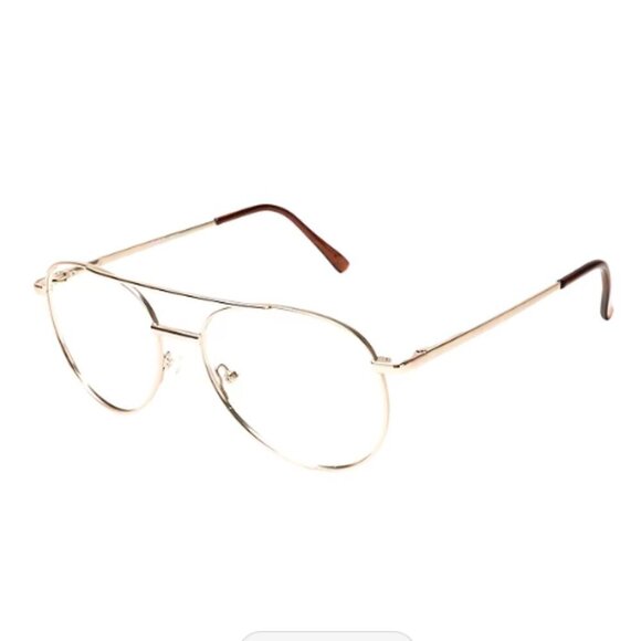 Clearly Atlin Gold Pilot / Aviator Glasses Frames - Picture 4 of 12